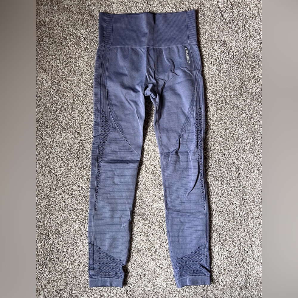Gymshark Lavender High-Waisted stretch 3/4 length Leggings Sz Small